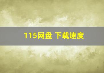 115网盘 下载速度